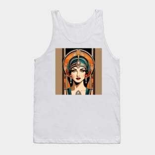 Girl looking from the front in art nouveau Tank Top